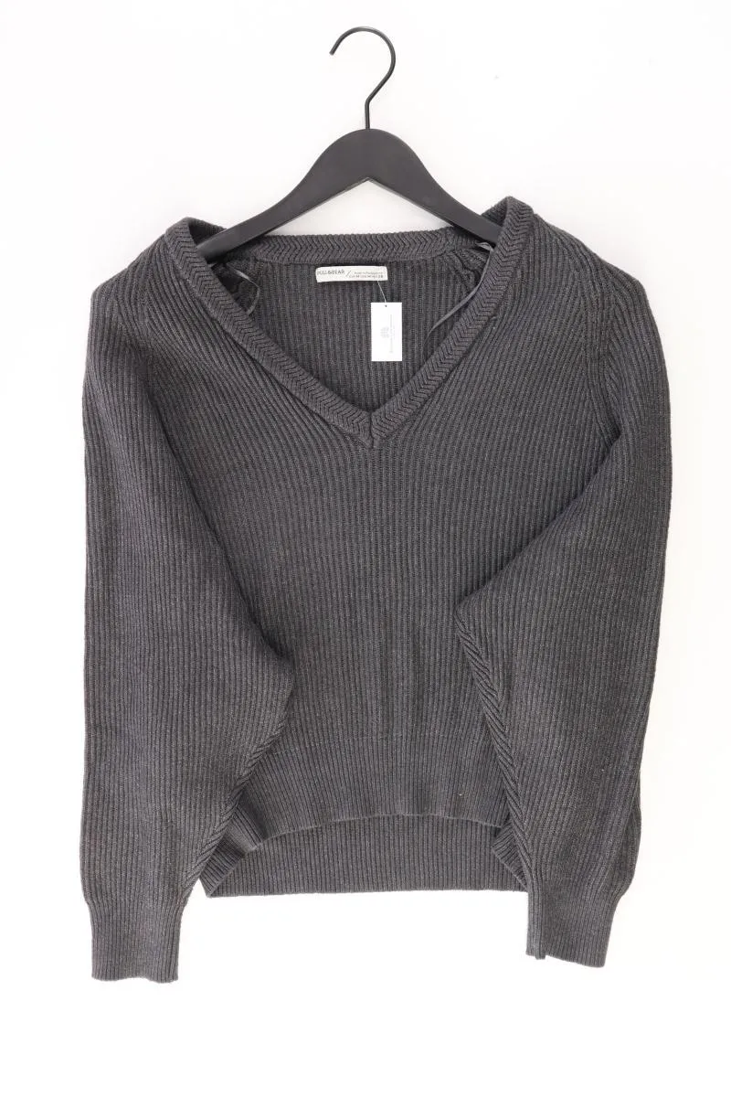 Pull&Bear Grobstrickpullover Gr. M grau aus Polyester