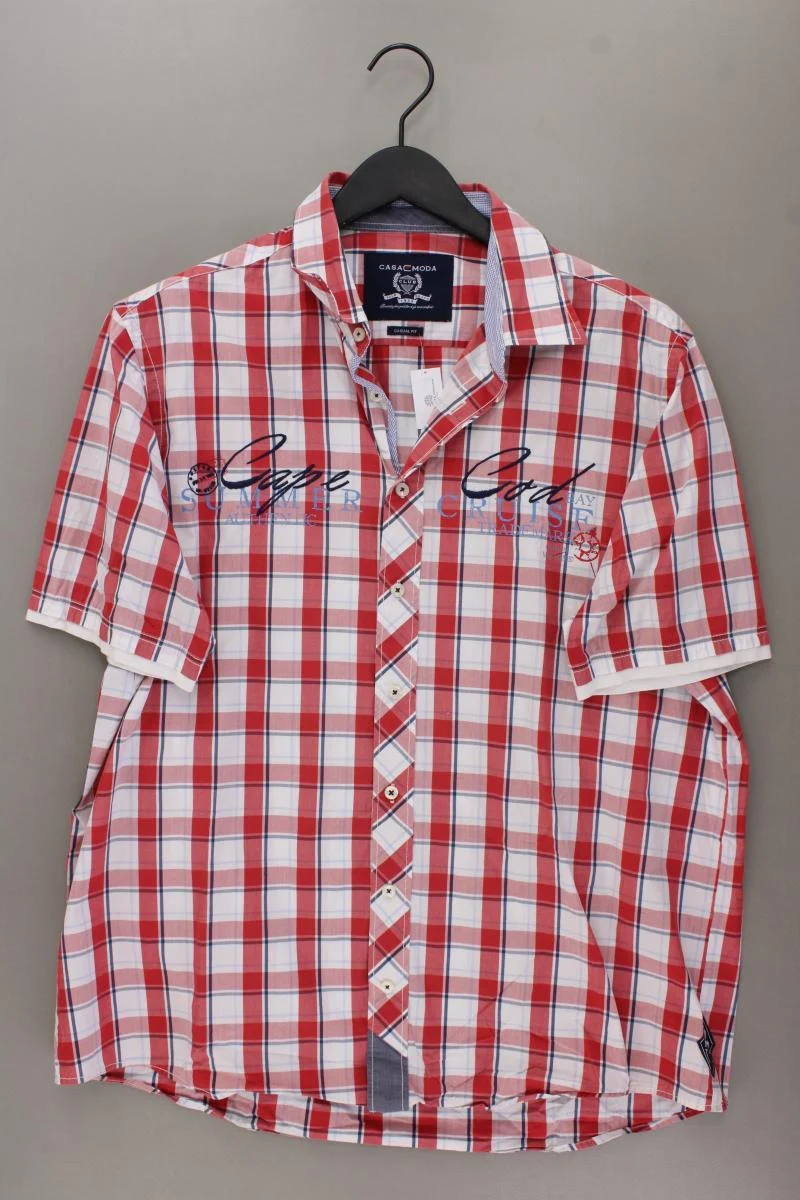 Casa Moda Karohemd für Herren Gr. Hemdgröße 43/44 kariert Kurzarm rot