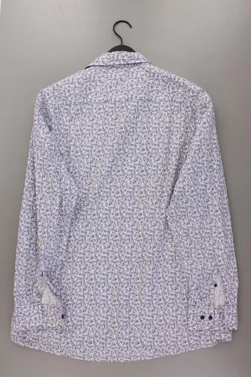 Casa Moda Langarmhemd mit Fahrradmuster für Herren Gr. Hemdgröße 45/46