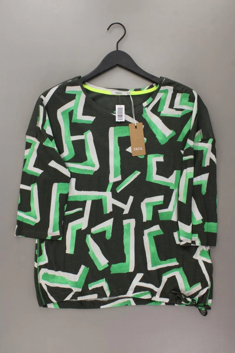 Cecil Printshirt Gr. M geometrisches Muster neu mit Etikett 3/4 Ärmel grün