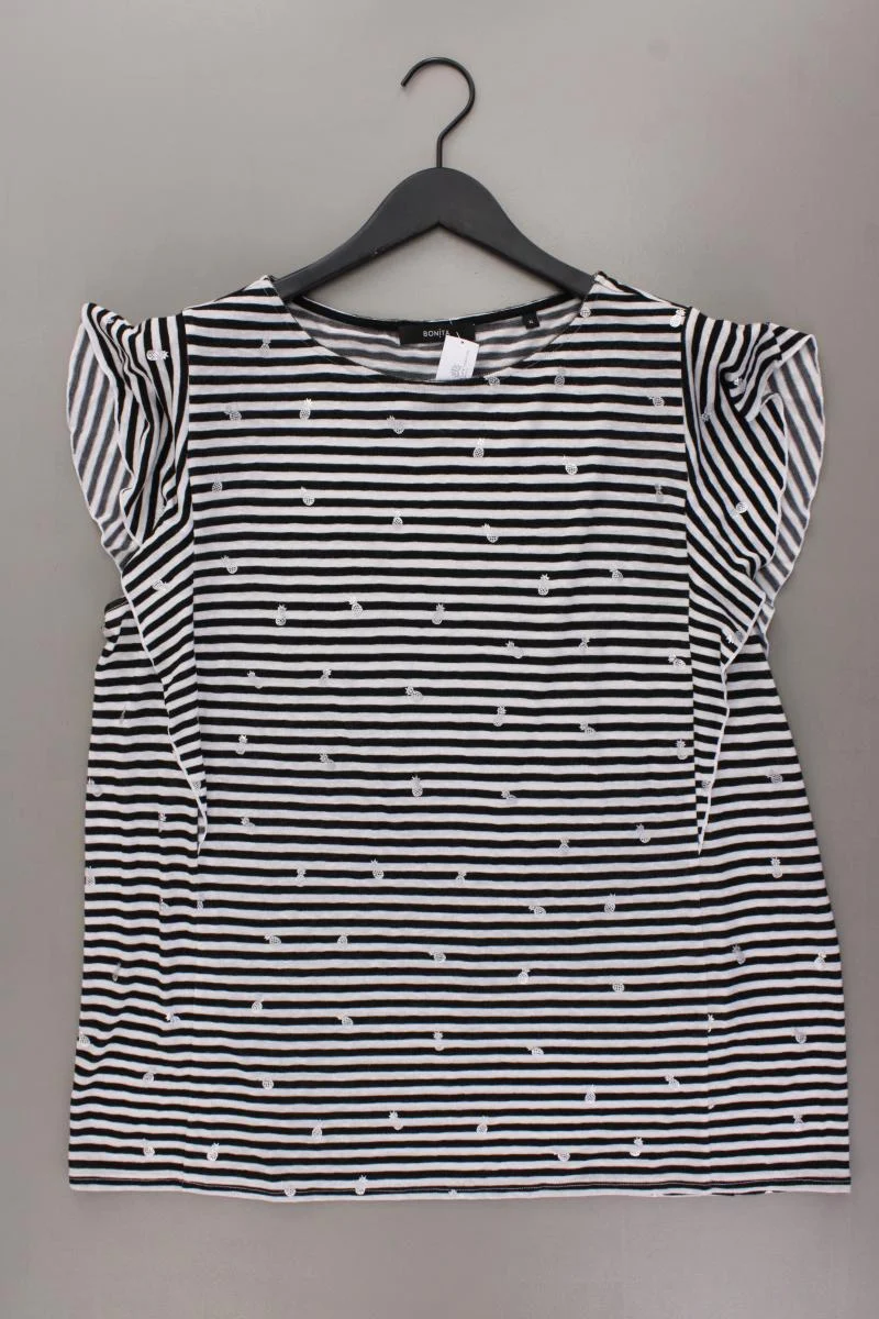 Bonita Ringelshirt Gr. XL gestreift Kurzarm schwarz
