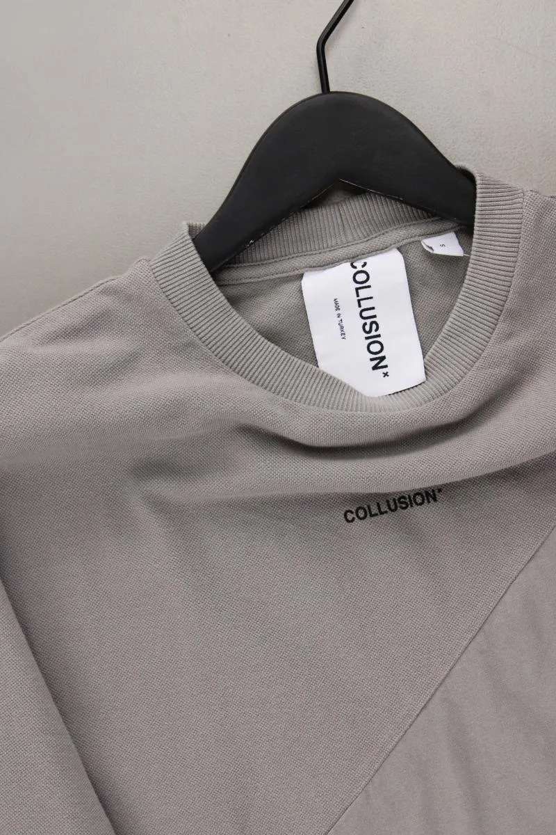 COLLUSION T-Shirt für Herren Gr. S neuwertig Kurzarm grau aus Baumwolle