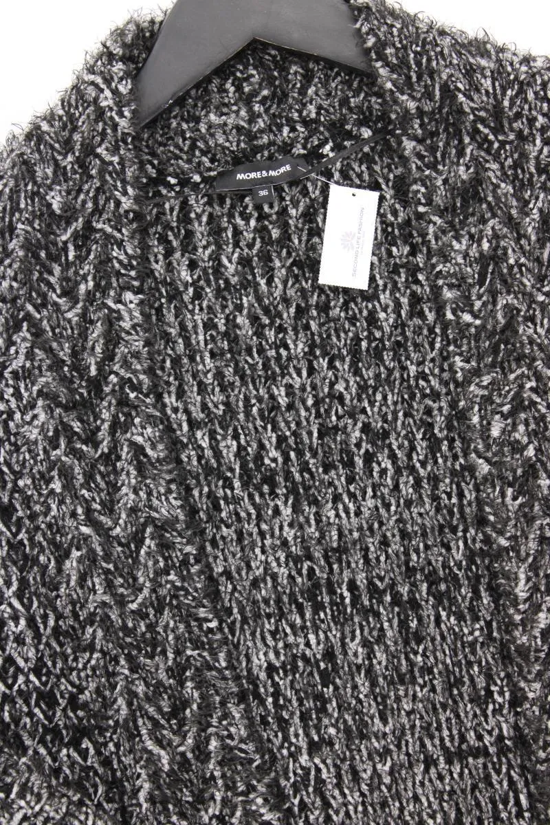 More&More Strickjacke Gr. 36 3/4 Ärmel grau aus Polyamid