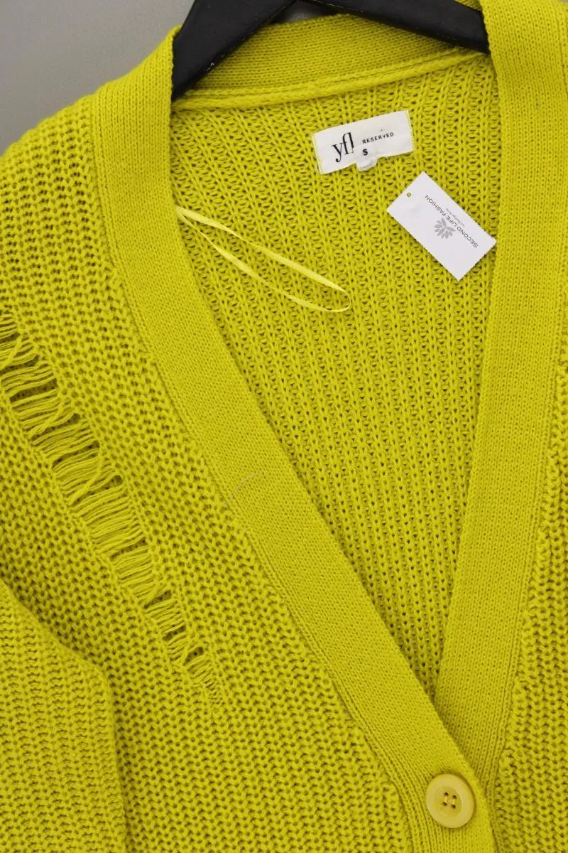 Reserved Strickjacke Gr. S Langarm gelb aus Polyacryl