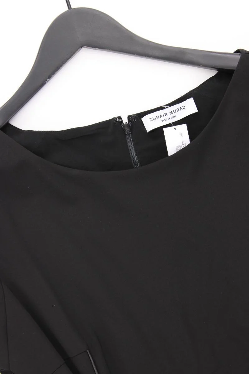 Zuhair Murad Abendkleid Gr. IT 48 (L) neuwertig Kurzarm schwarz aus Viskose