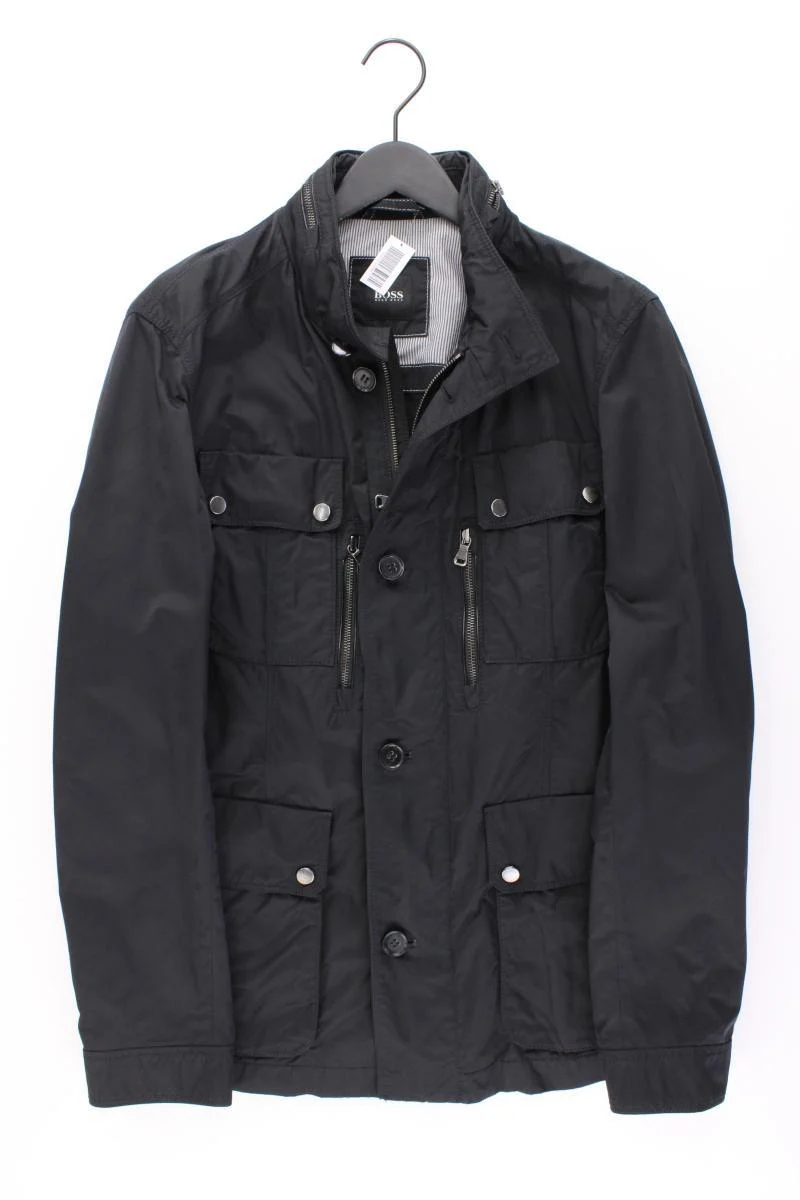 BOSS by Hugo Boss Übergangsjacke für Herren Gr. 50 schwarz aus Baumwolle