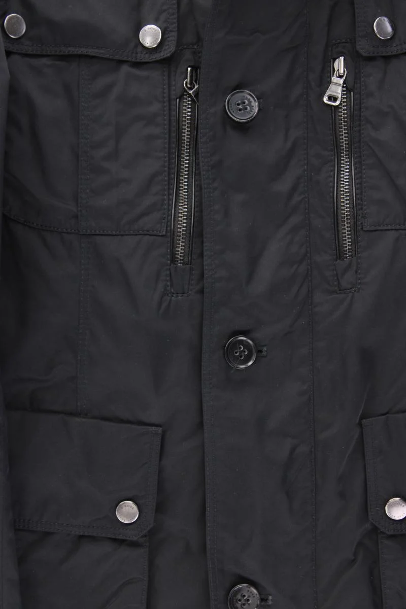 BOSS by Hugo Boss Übergangsjacke für Herren Gr. 50 schwarz aus Baumwolle