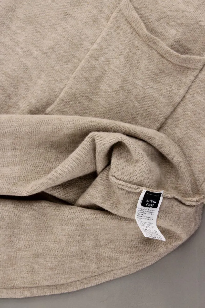 Shein Strickkleid Gr. XXL neuwertig Ärmellos braun aus Polyacryl