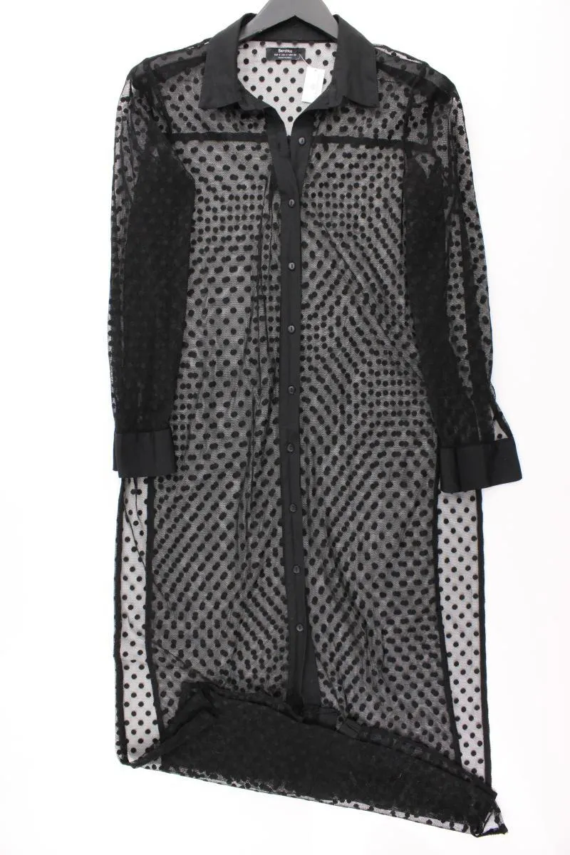 Bershka transparentes Kleid Gr. S Langarm schwarz