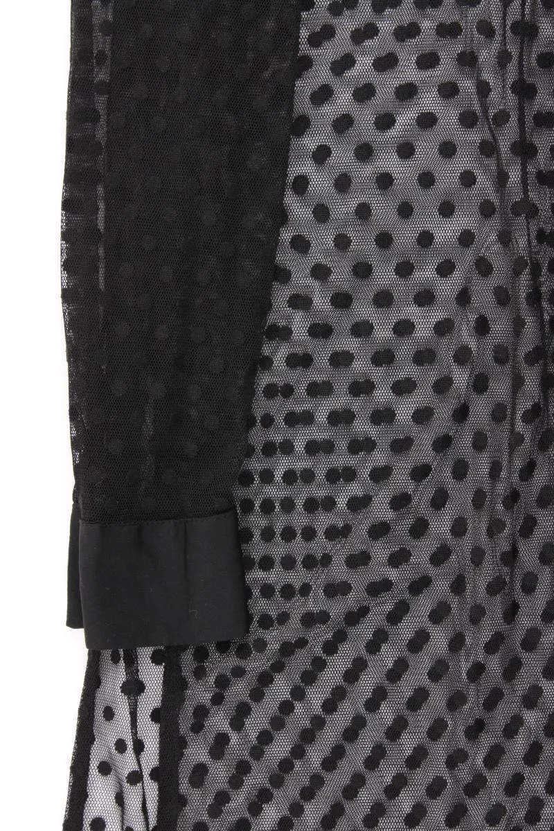Bershka transparentes Kleid Gr. S Langarm schwarz