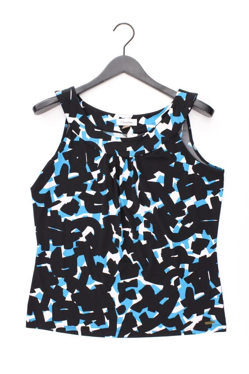 Calvin Klein Trägertop Gr. L geometrisches Muster blau