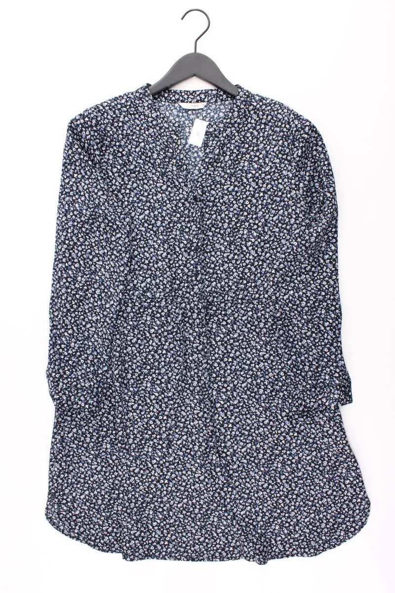 PIGALLE Langarmkleid Gr. 38 mit Blumenmuster blau aus Polyester