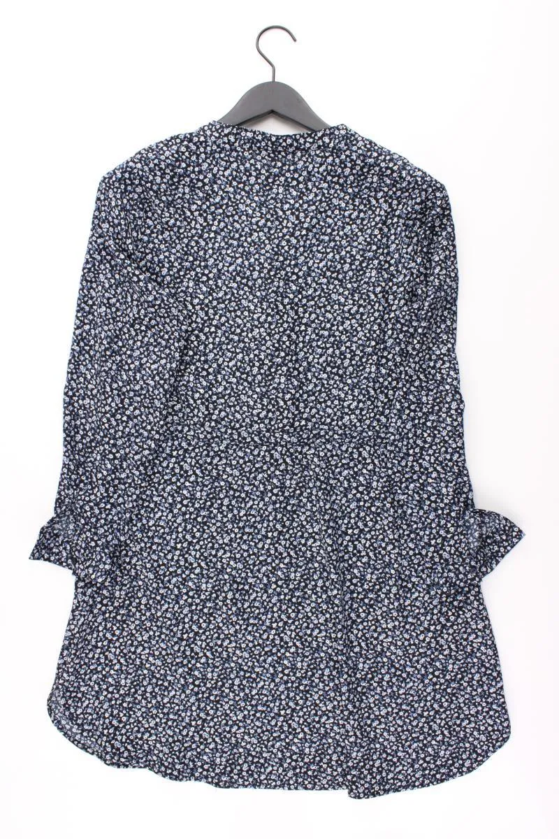 PIGALLE Langarmkleid Gr. 38 mit Blumenmuster blau aus Polyester