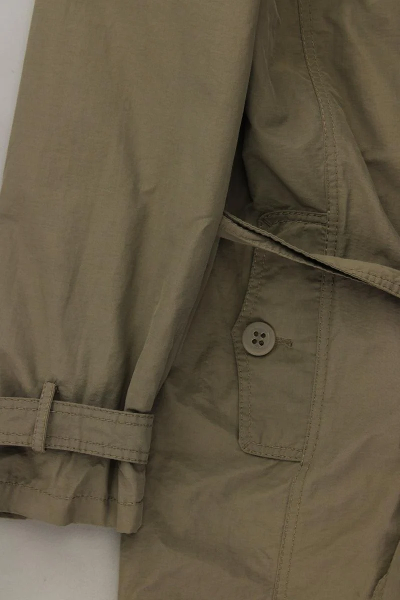 Hucke Trenchcoat Gr. 40 olivgrün aus Baumwolle