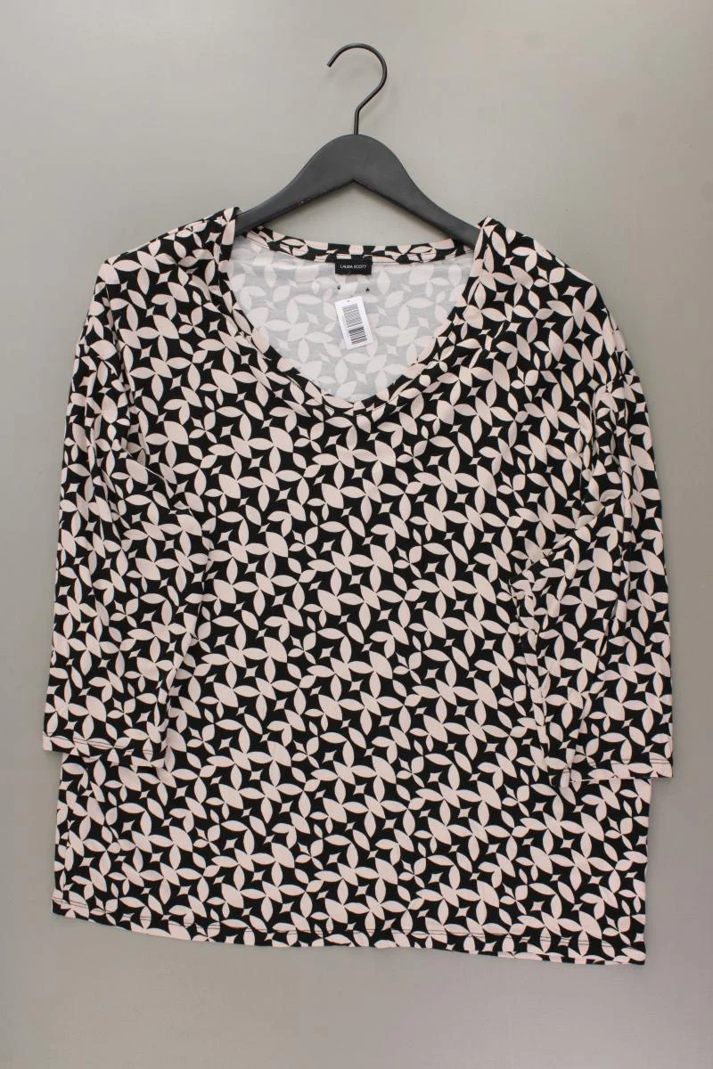 Laura Scott Printshirt Gr. 46 geometrisches Muster 3/4 Ärmel creme aus Viskose