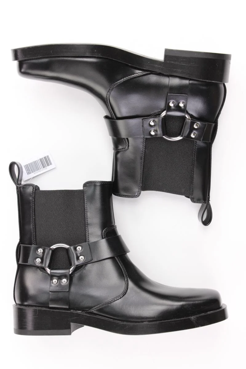 H&M Stiefeletten Gr. 41 neuwertig schwarz aus Kunstleder