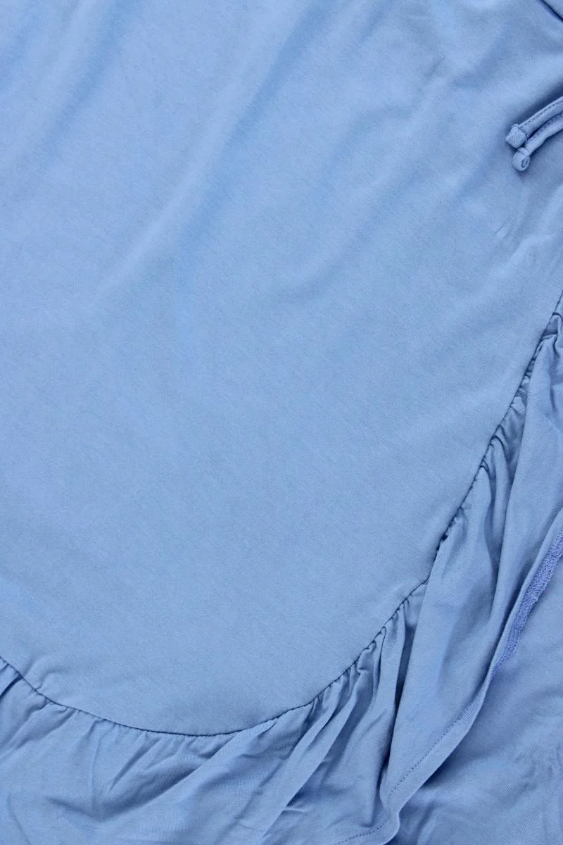 Even & Odd Jerseykleid Gr. L Kurzarm blau aus Viskose