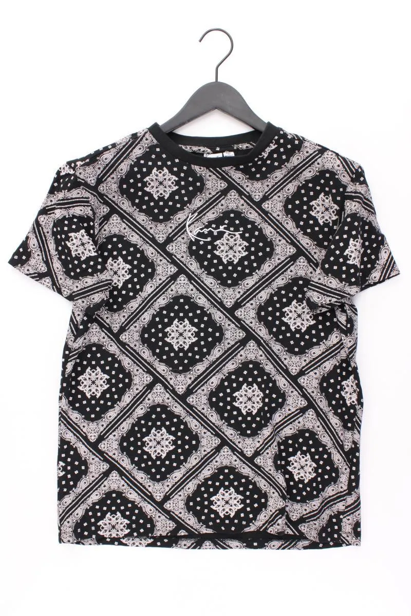 KARL KANI Printshirt für Herren Gr. M Kurzarm schwarz aus Baumwolle