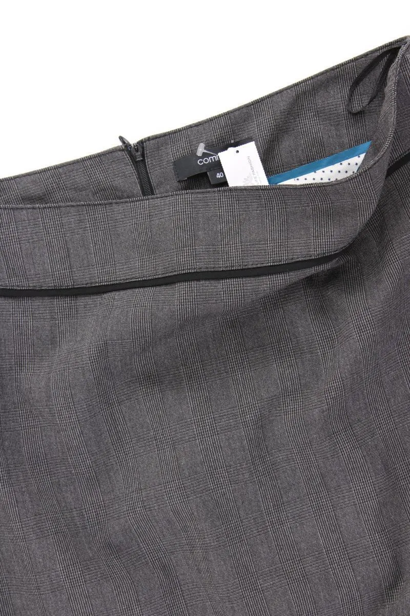 comma, Bleistiftrock Gr. 40 neuwertig grau aus Polyester