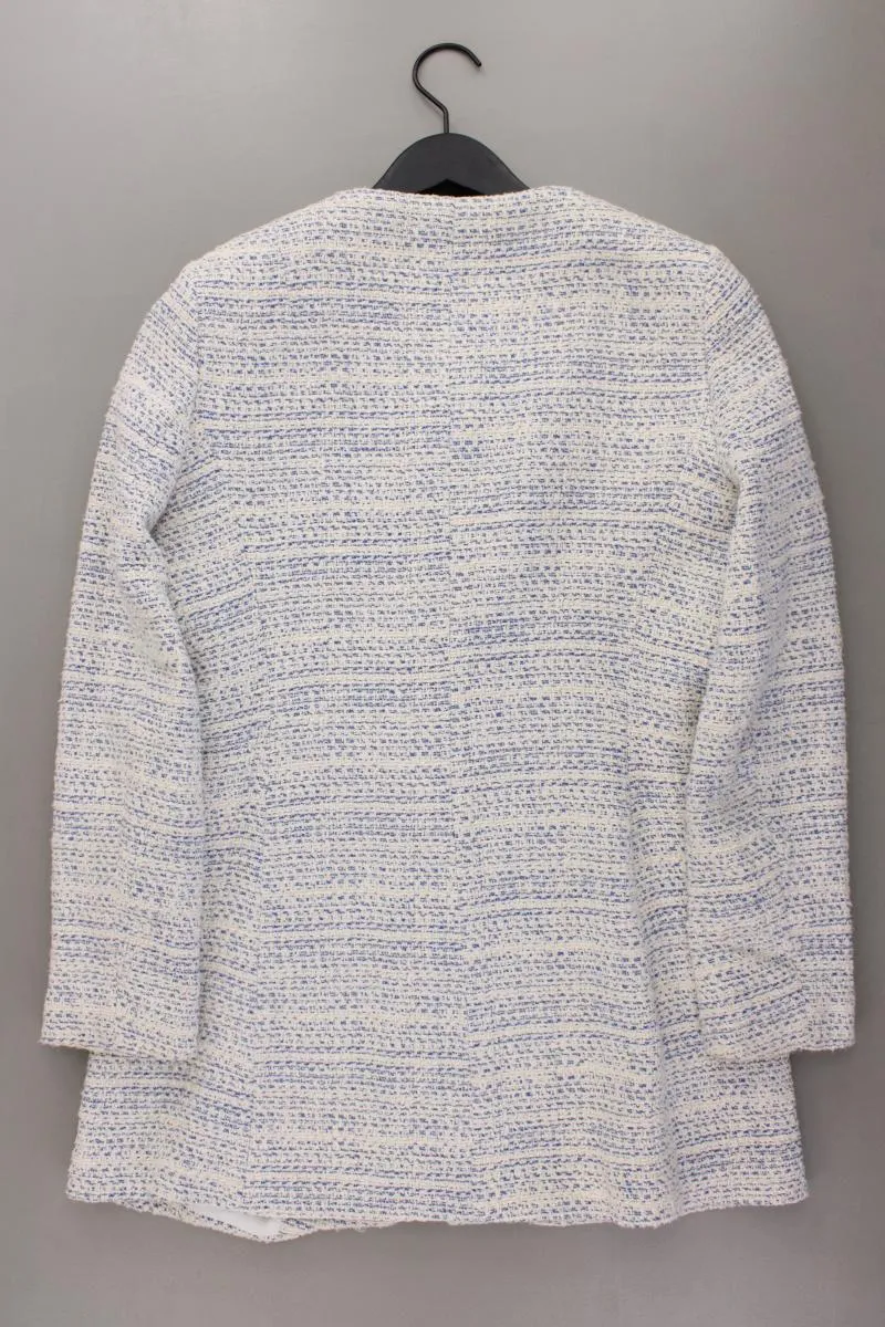 Zara Bouclé Mantel Gr. L blau aus Baumwolle