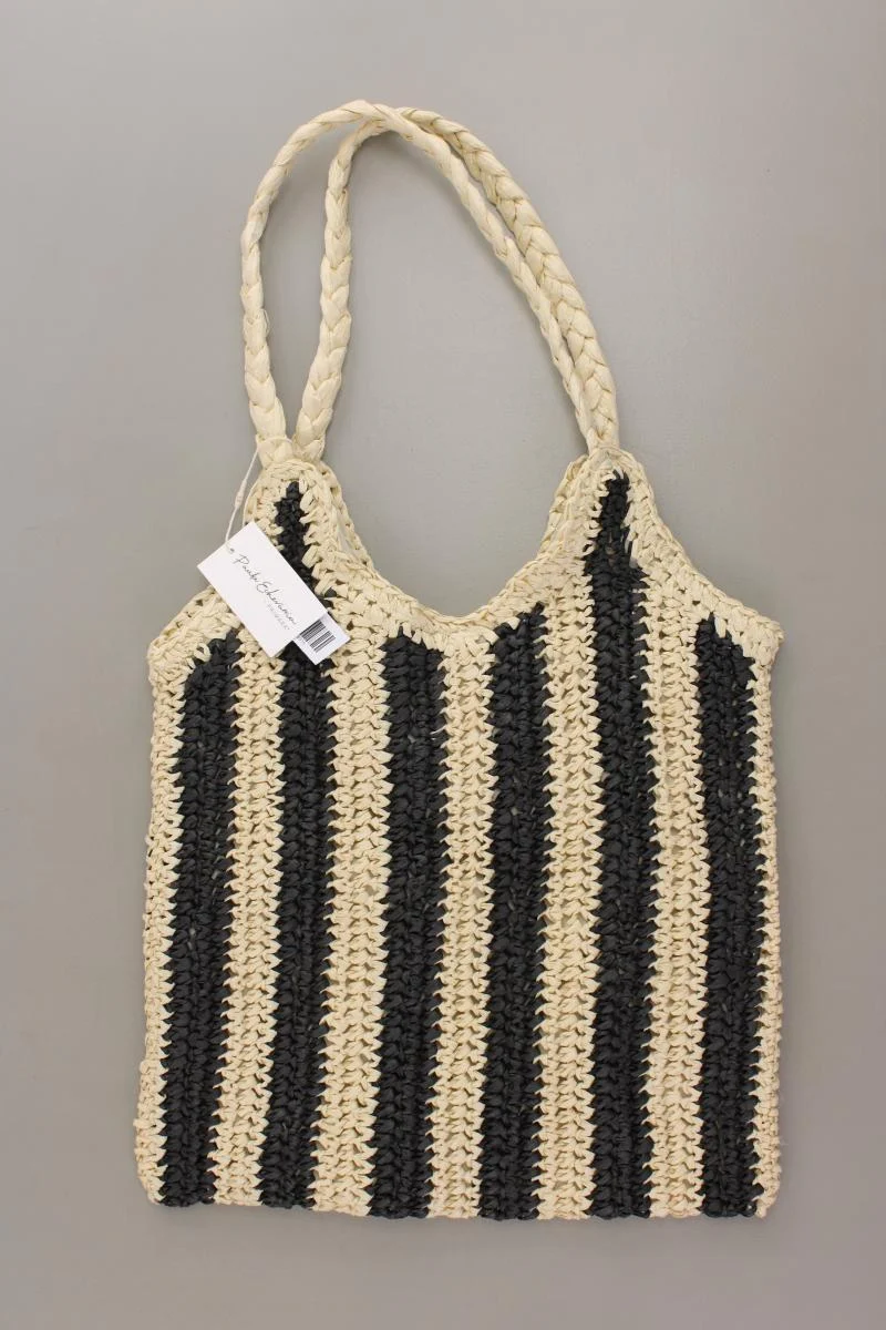 Primark Basttasche gestreift neu mit Etikett creme