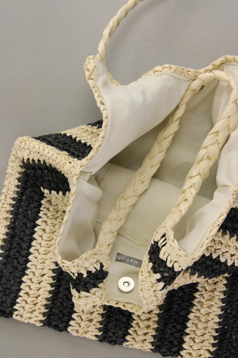 Primark Basttasche gestreift neu mit Etikett creme