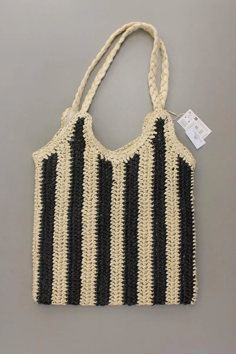 Primark Basttasche gestreift neu mit Etikett creme