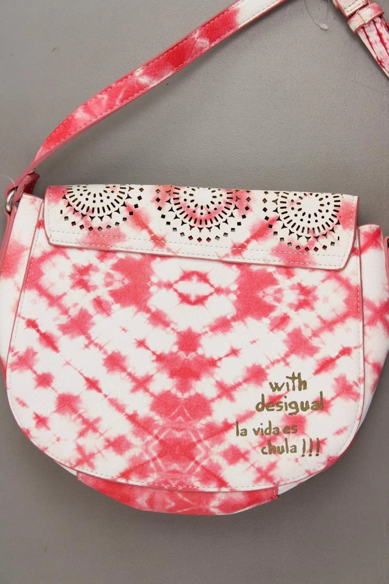 Desigual Umhängetasche mit Batikmuster neuwertig rot aus Polyurethan