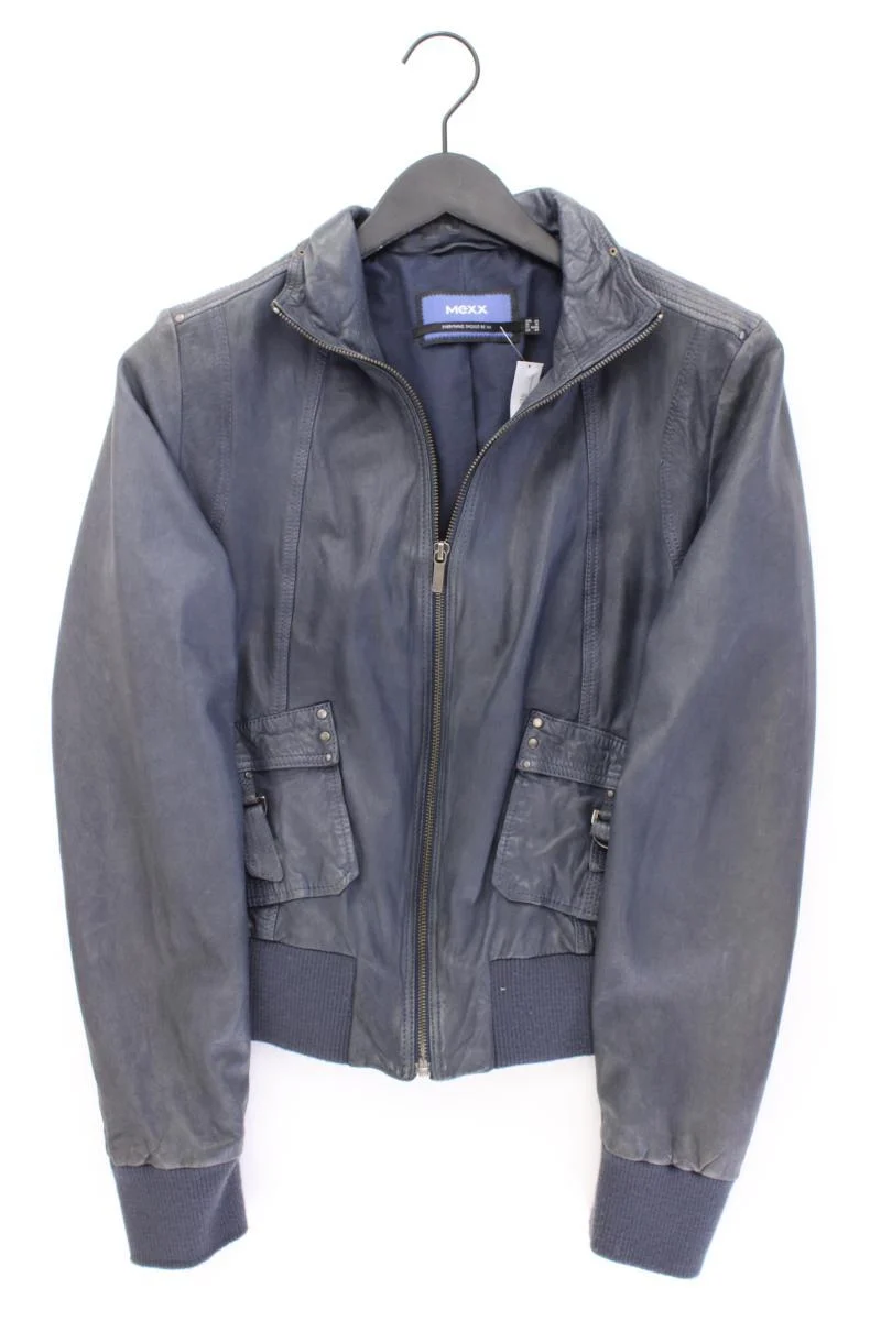 Mexx Lederjacke Gr. 44 blau