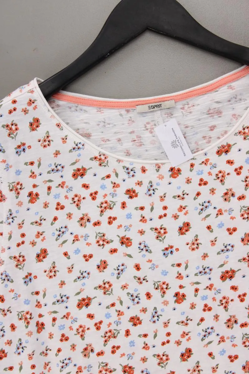 Esprit Printshirt Gr. L mit Blumenmuster Kurzarm mehrfarbig