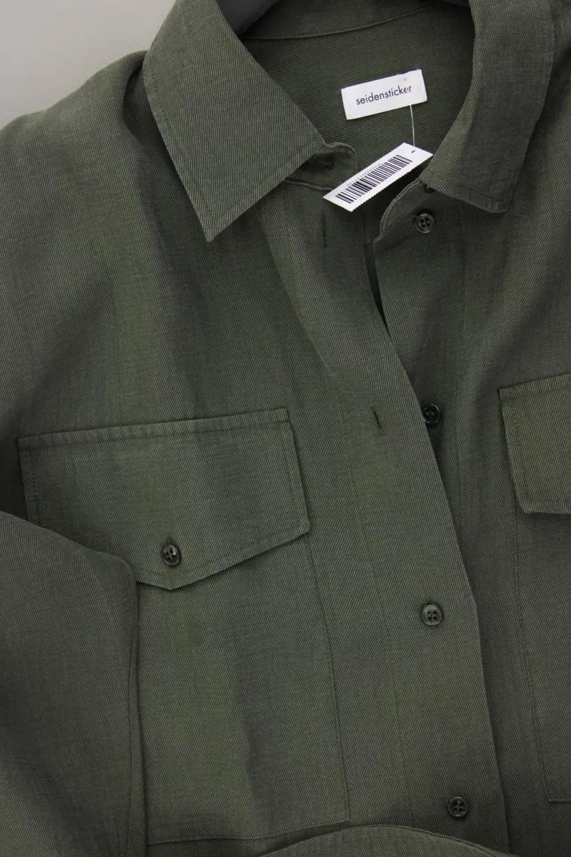 Seidensticker Langarmkleid Gr. 34 neuwertig olivgrün