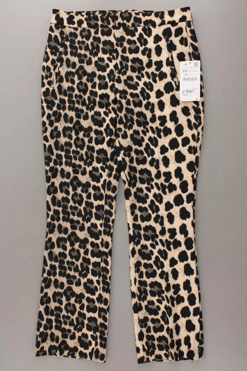Zara Stoffhose Gr. XS mit Tierdruck neu mit Etikett Neupreis: 39,95€! braun
