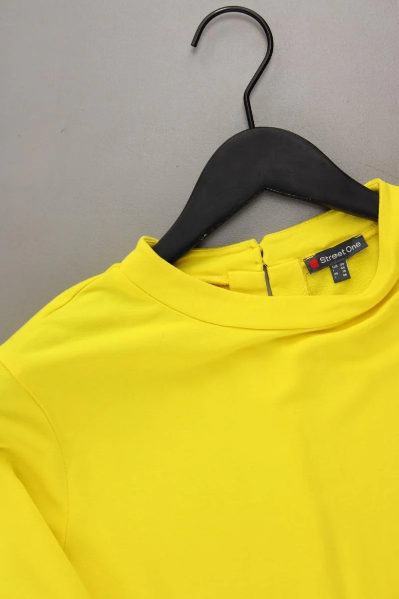 Street One T-Shirt Gr. 42 neuwertig Kurzarm gelb aus Viskose