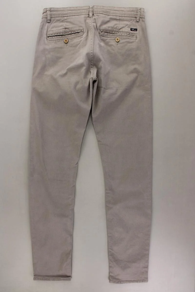 Blend Chinohose für Herren Gr. W31/L34 grau aus Baumwolle