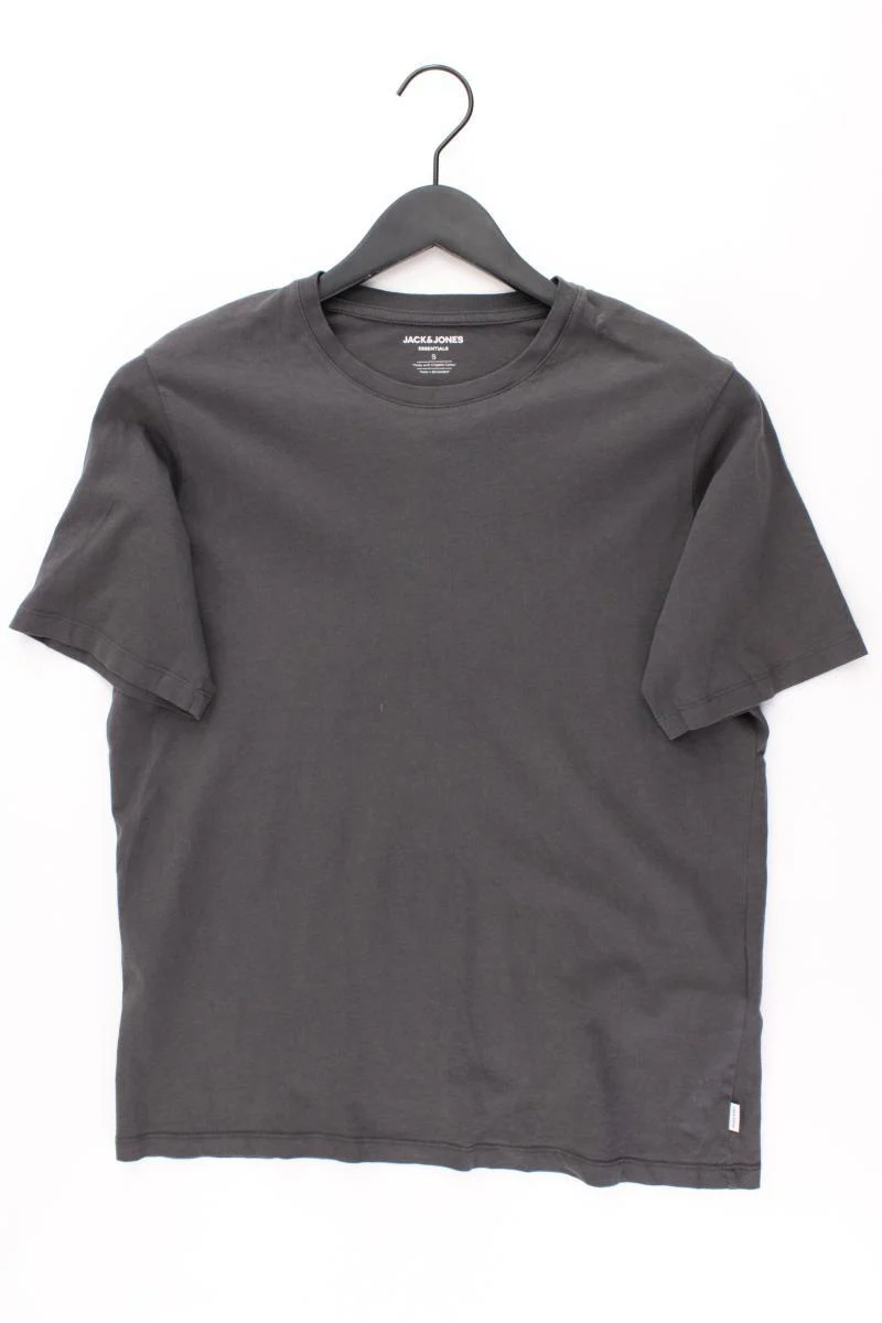 Jack & Jones T-Shirt für Herren Gr. S Kurzarm grau aus Baumwolle