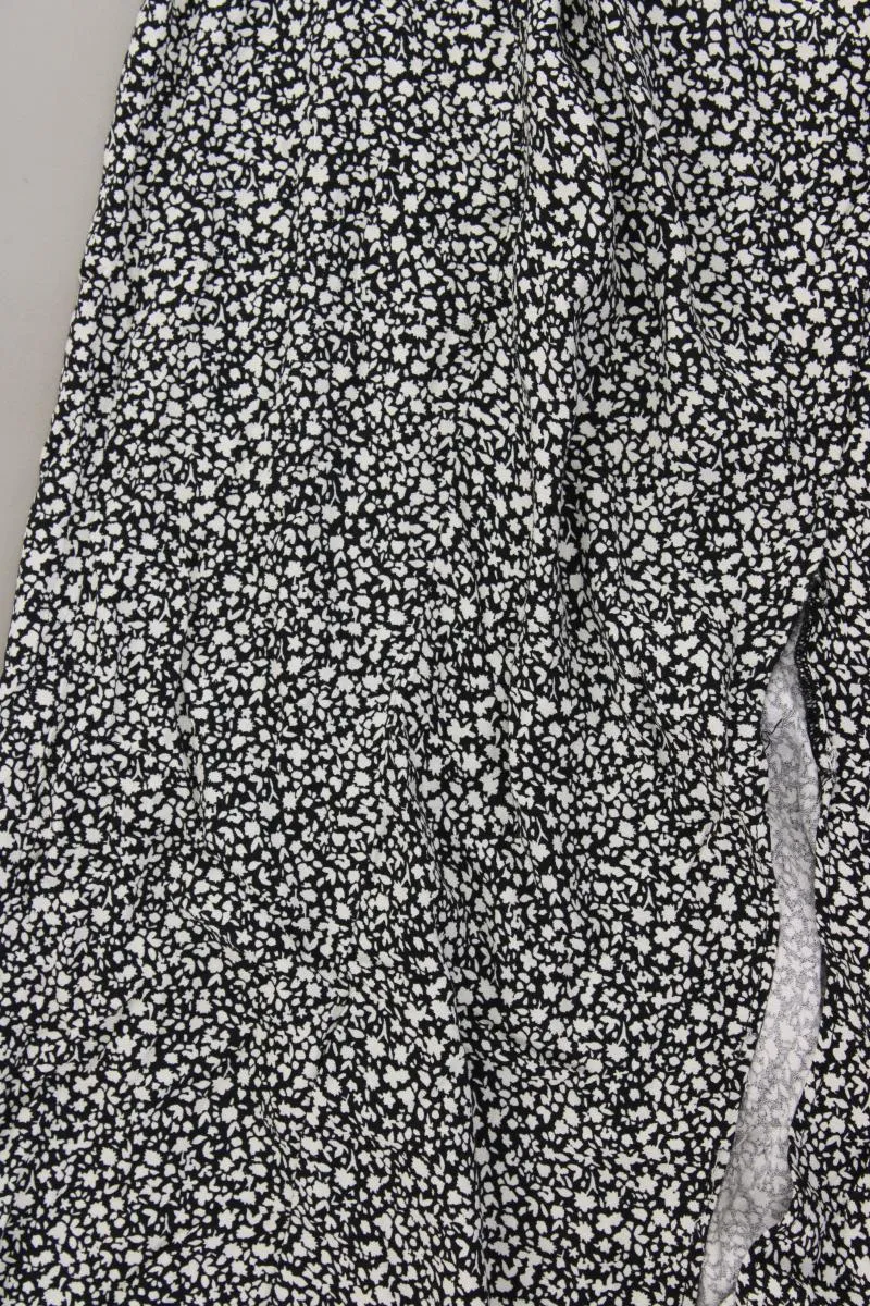 Pull&Bear Midikleid Gr. XS 3/4 Ärmel mit Carmen-Ausschnitt grau aus Polyester