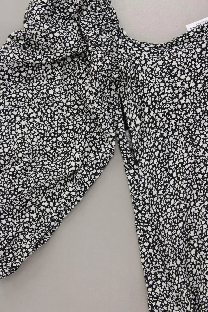 Pull&Bear Midikleid Gr. XS 3/4 Ärmel mit Carmen-Ausschnitt grau aus Polyester