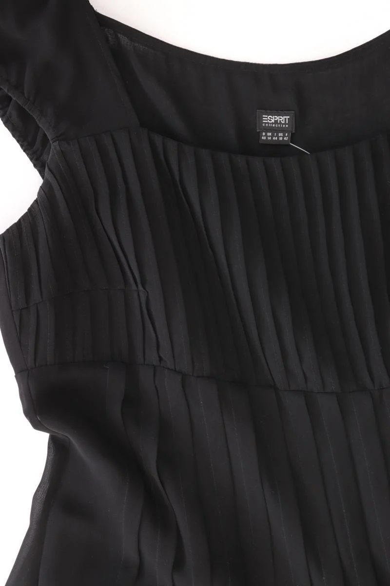 Esprit Abendkleid Gr. 40 Kurzarm schwarz
