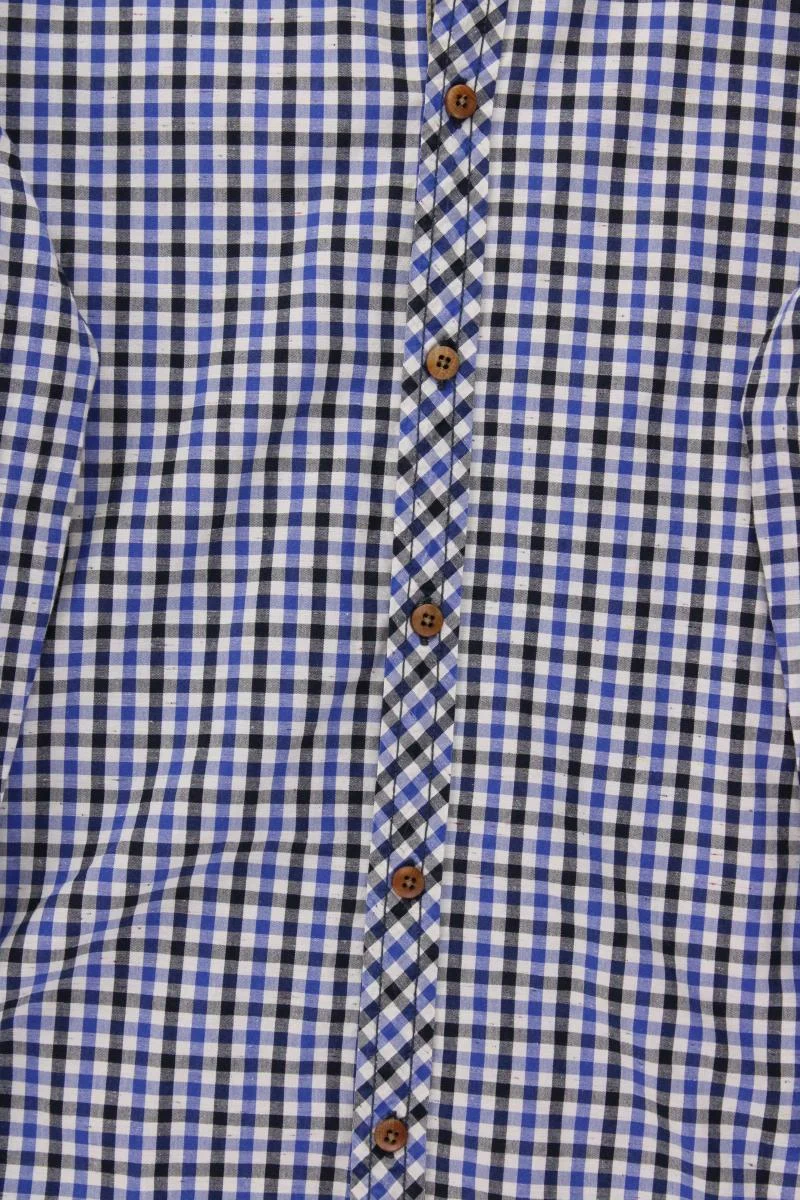 edc by Esprit Karohemd für Herren Gr. L kariert Langarm blau aus Baumwolle