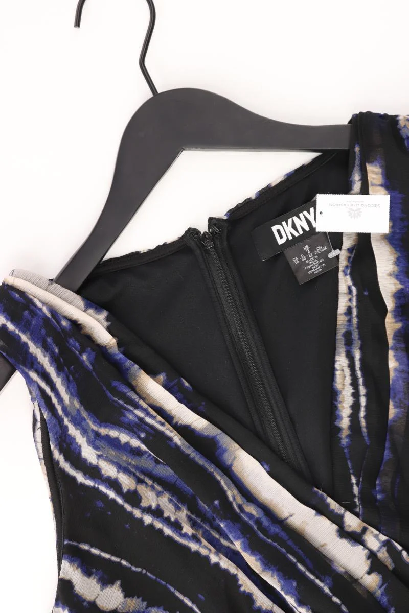 DKNY Midikleid Gr. 40 mit Gürtel Ärmellos blau aus Polyester