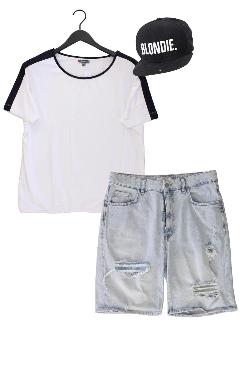 Second Hand Outfit Größe L mit Street One T-Shirt in Gr. 42 und Accessoire