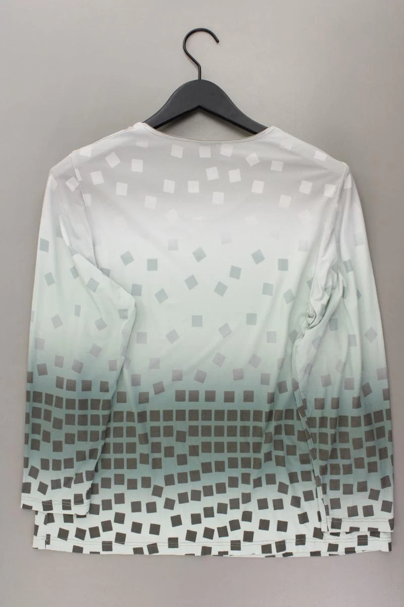 Atelier GS Longsleeve-Shirt Gr. Kurzgröße 22 geometrisches Muster Langarm grün