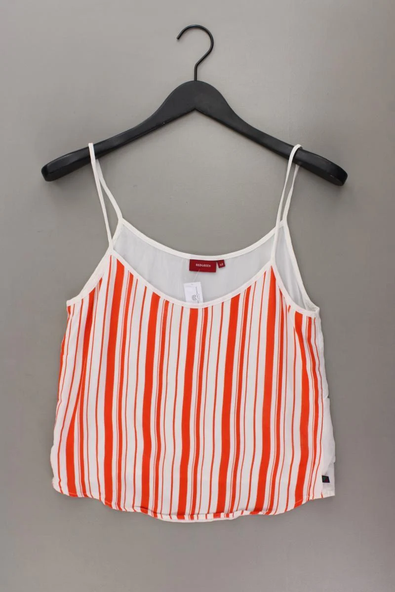 Redgreen Top Gr. 42 gestreift orange aus Viskose