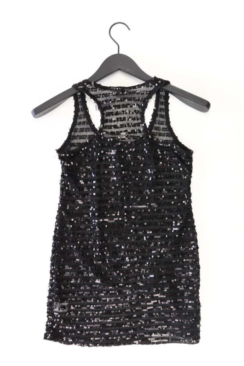 New Look Trägertop Gr. UK 12 (M) mit Pailletten schwarz aus Polyester