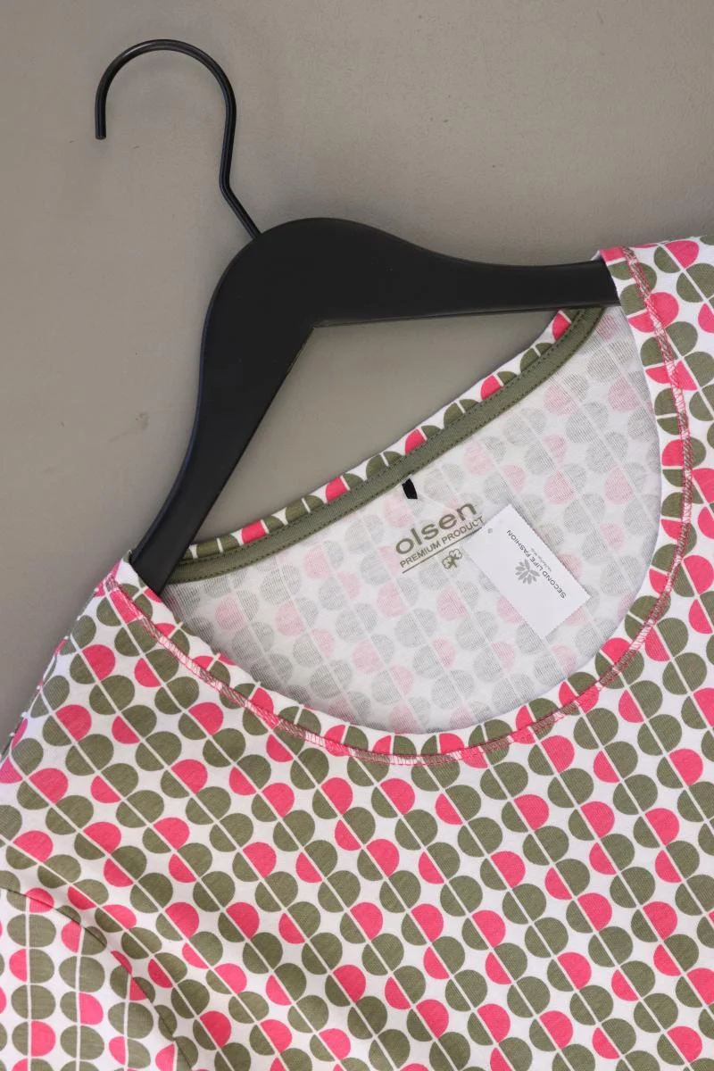 olsen Printshirt Gr. 46 Kurzarm mehrfarbig aus Baumwolle