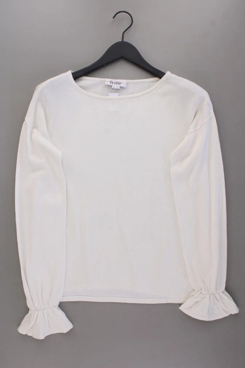 Linea Tesini Feinstrickpullover Gr. 36/38 creme aus Viskose
