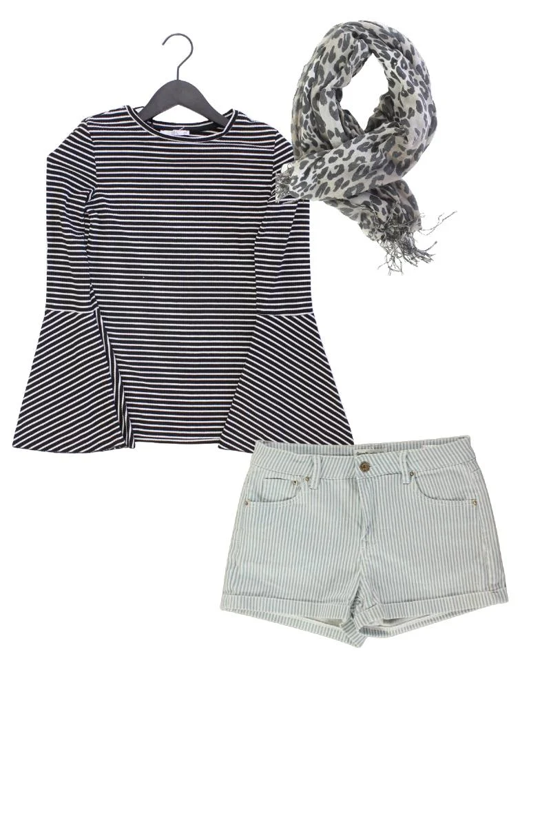 Second Hand Outfit Größe XS mit edc by Esprit Ringelshirt in Gr. XS und Schal