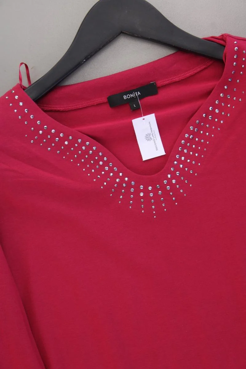 Bonita Longsleeve-Shirt Gr. L neuwertig Langarm rot aus Baumwolle