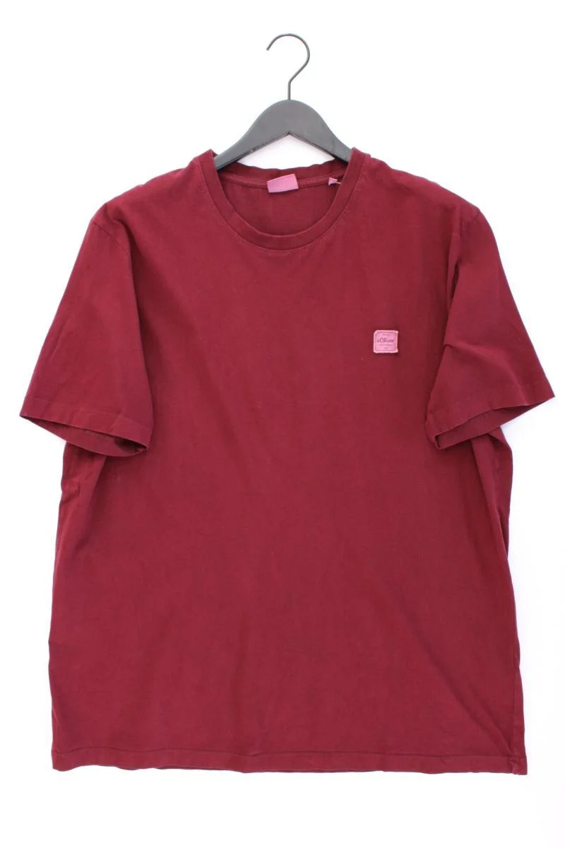 s.Oliver T-Shirt für Herren Gr. XXL Kurzarm rot aus Baumwolle