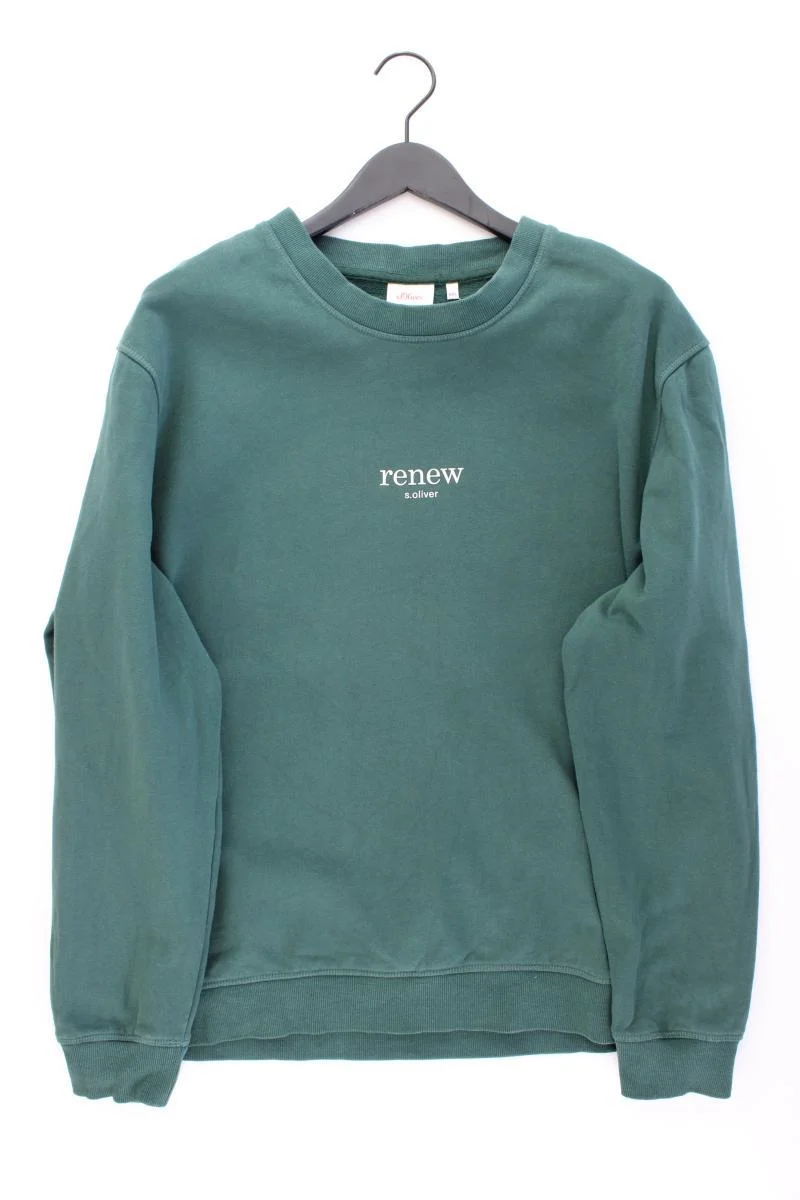 s.Oliver Langarmpullover für Herren Gr. XXL grün aus Baumwolle